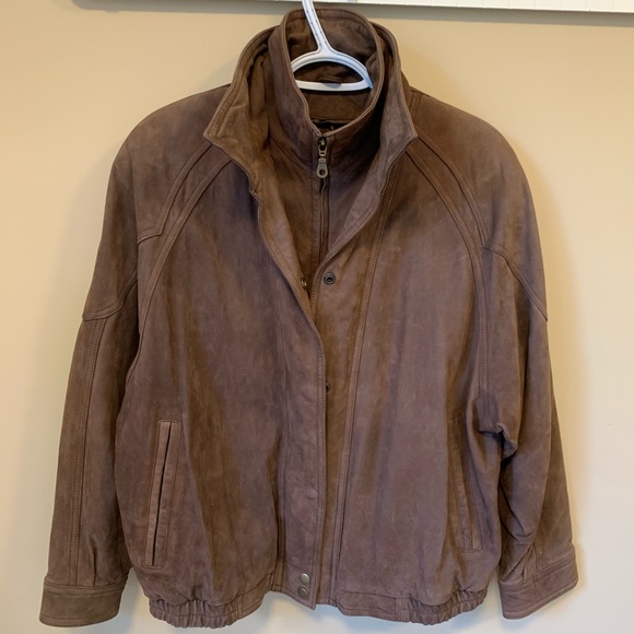 90’ Vintage Adventure Bound Leather Bomber Jacket - Picture 2 of 7